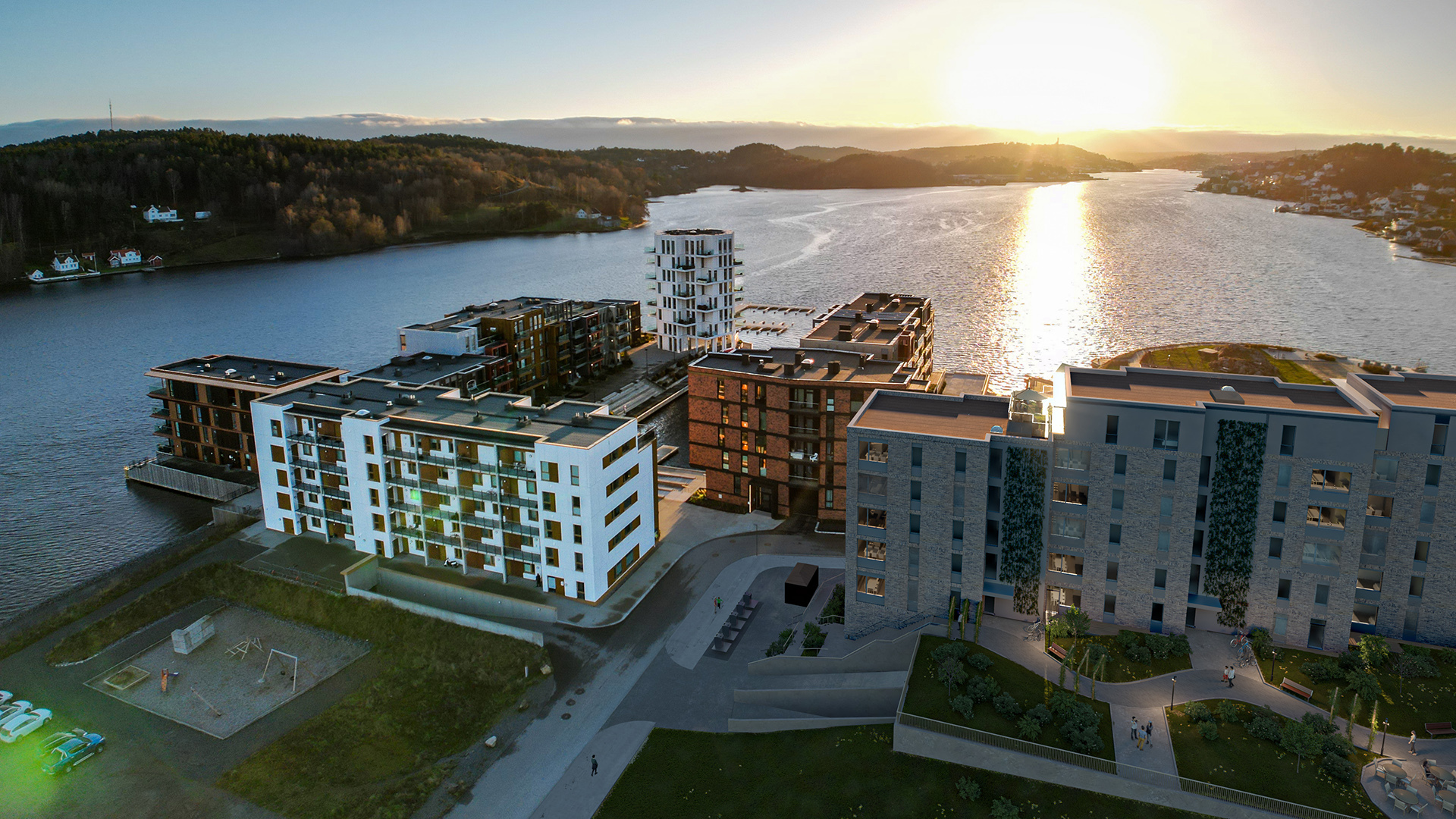 12: I denne illustrasjonen ligger byggetrinn 4 til høyre. 3D-illustrasjon. Endringer og avvik vil forekomme.