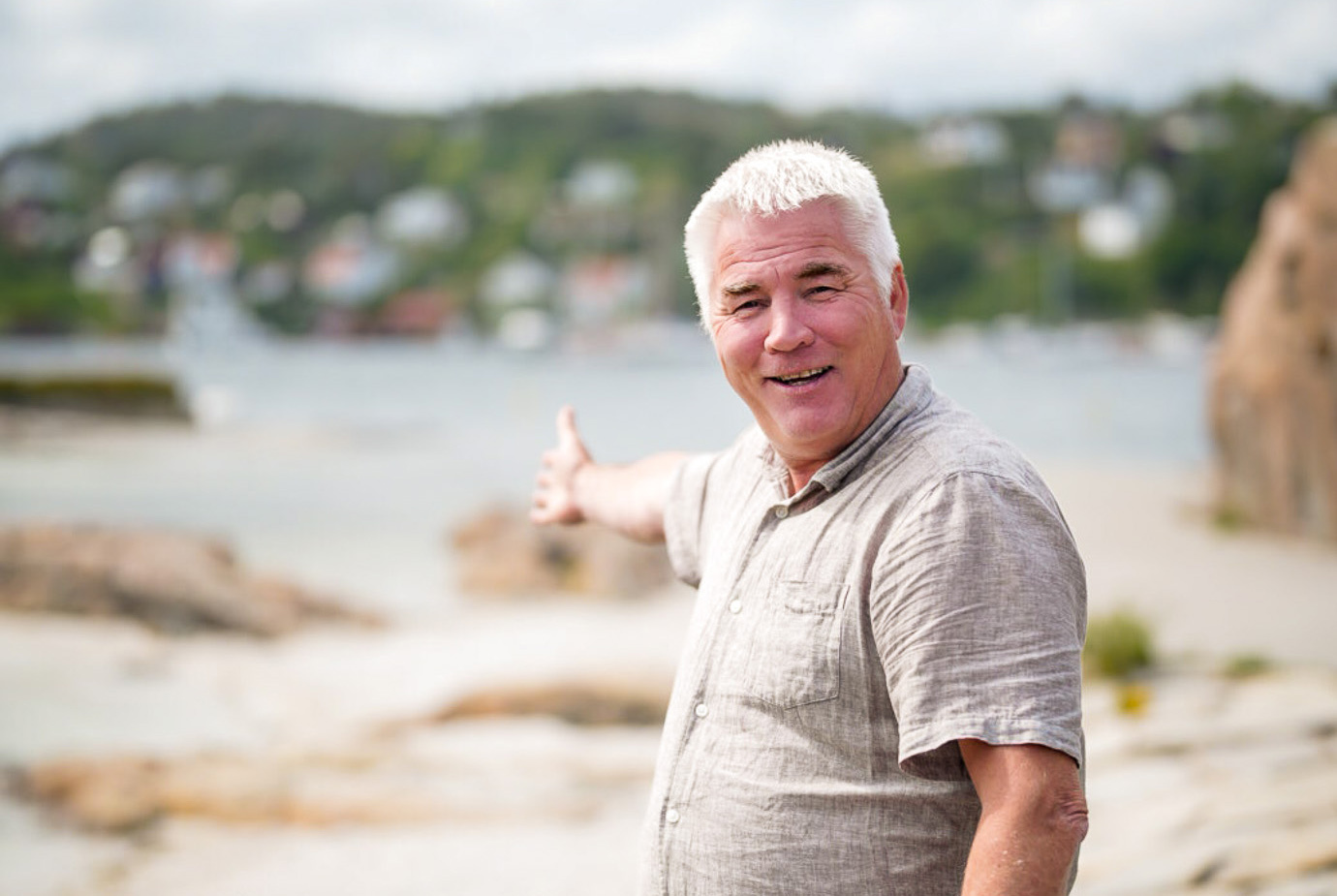 – Bryggebyen har utrolig mange kvaliteter, sier Tor Jan Endresen. Her ved Løkholmen, som er nærmeste nabo til de 51 nye leilighetene.